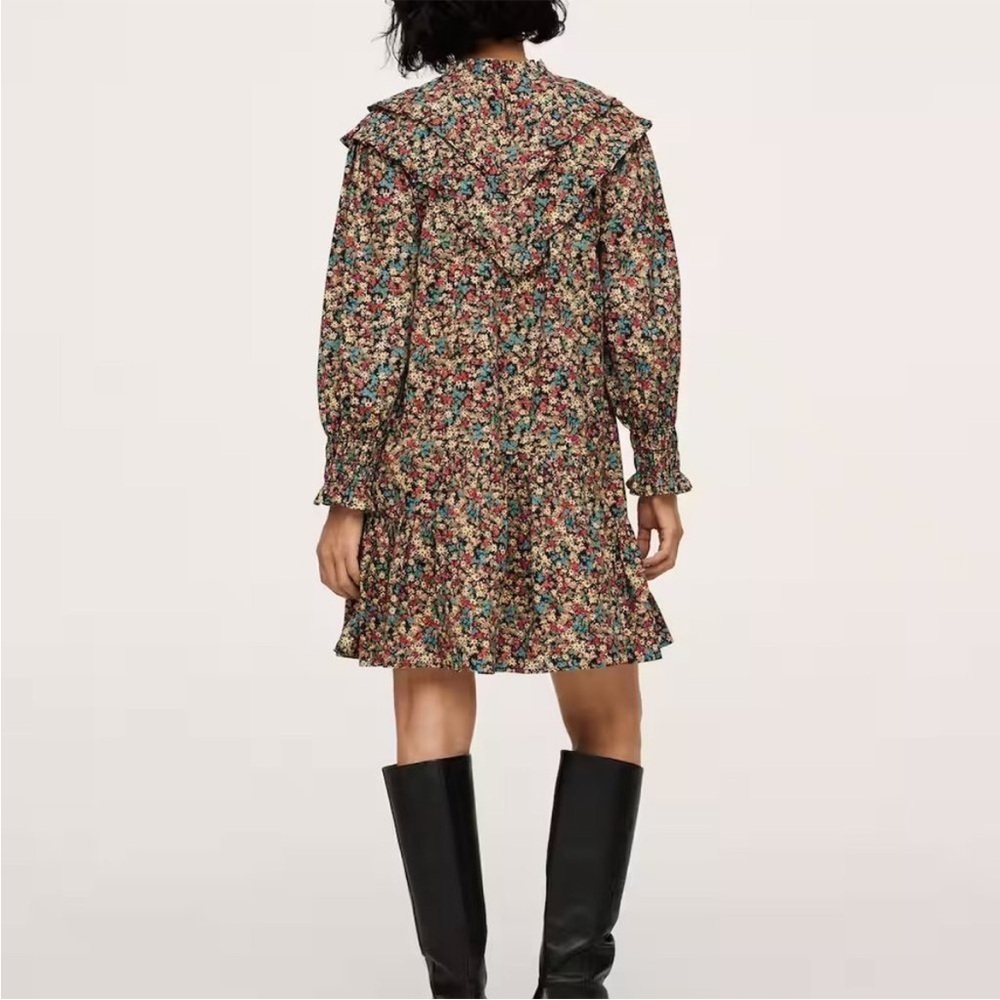 Mango Floral Embroidered Ruffle Dress - Picture 4 of 13